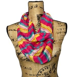 Infinity Scarf Pink Colorful 68” x 10”